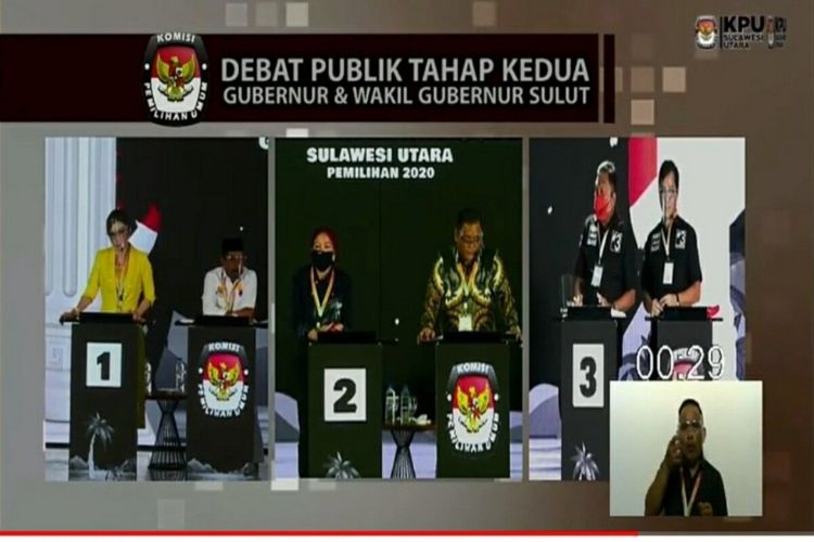Debat publik tahap dua pasangan calon gubernur dan wakil gubernur Sulut