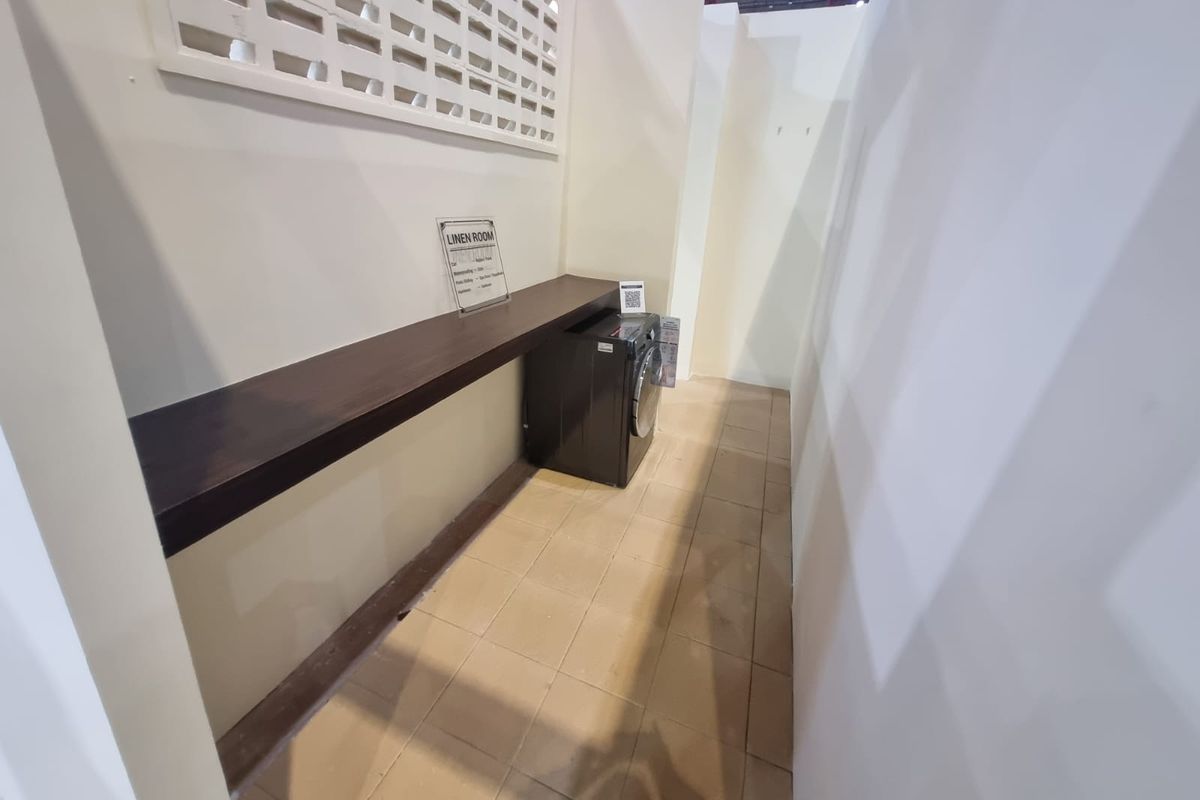 Ruang laundry untuk mencuci pakaian pada unit Rusun ASN-Hankam di IKN.