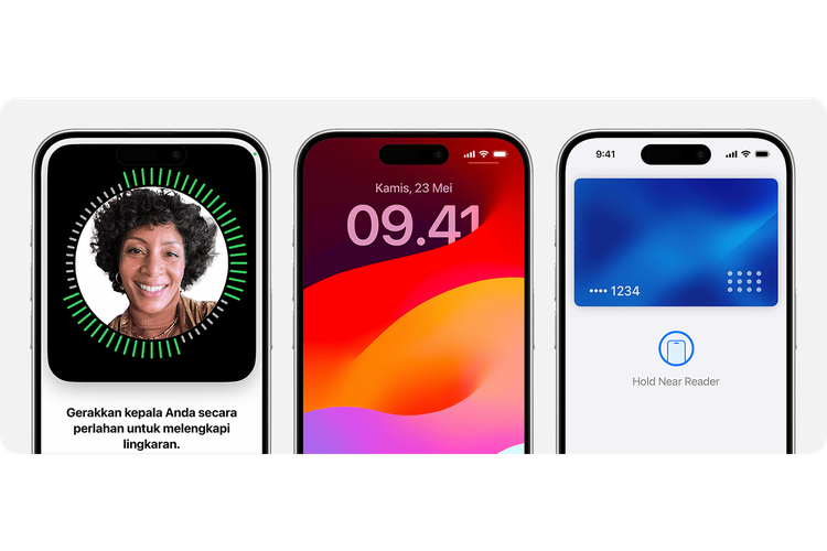 Ilustrasi Face ID Apple.