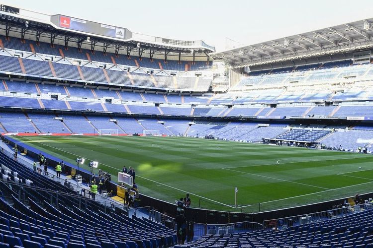 Ilustrasi Stadion Santiago Bernabeu, kandang Real Madrid.
