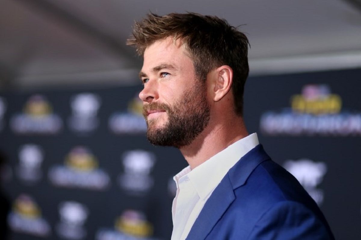 Aktor Chris Hemsworth menghadiri acara pemutaran perdana film produksi Marvel Studios, Thor: Ragnarok, di El Capitan Theatre, Hollywood, California, pada Rabu (10/11/2017).  