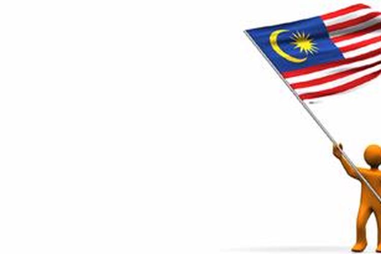 bendera malaysia bentuk love