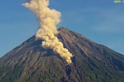 Gunung Semeru Luncurkan Guguran Sejauh 2 Kilometer