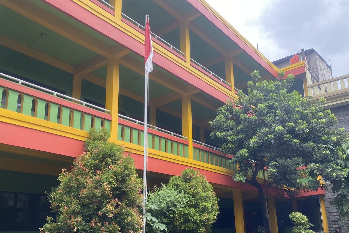 Gedung salah satu SMP swasta di Bantargebang, Kota Bekasi.