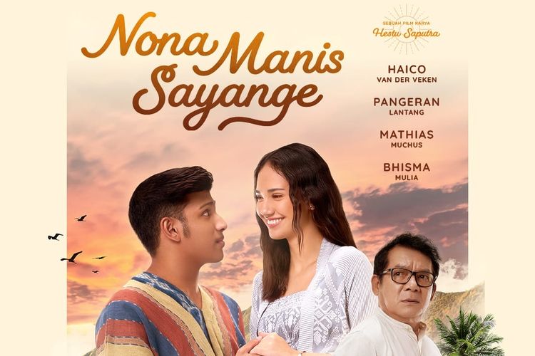 Poster film Nona Manis Sayange yang dibintangi Haico dan Pangeran Lantang. 