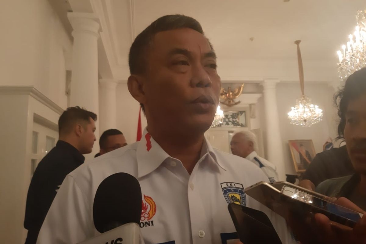 Anggota DPRD DKI Jakarta fraksi PDI-P Prasetio Edi Marsudi di balairung, Balai Kota, Jakarta Pusat, Selasa (3/9/2019)