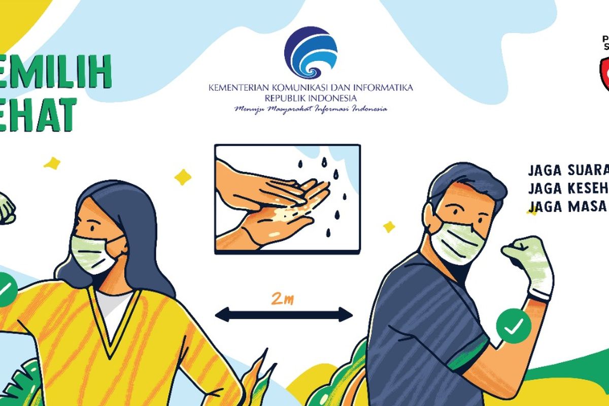 KPU dan Kominfo mengajak masyarakat untuk tetap memberikan suara dalam Pilkada Serentak 9 Desember 2020 mendatang.