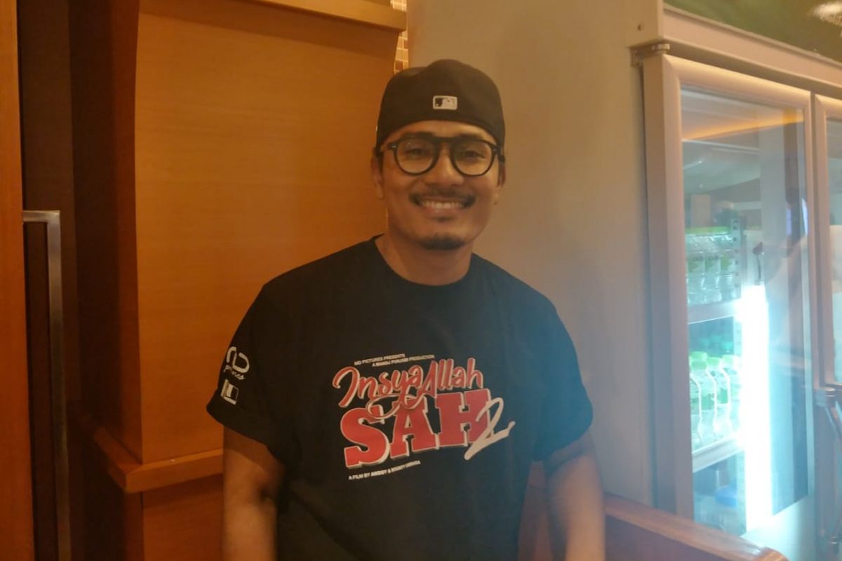 Tanta Ginting saat ditemui dalam acara Meet & Greet pemain film Insya Allah Sah! 2 di XXI Blok M Square, Kebayoran, Jakarta Selatan, Senin (18/6/2018).