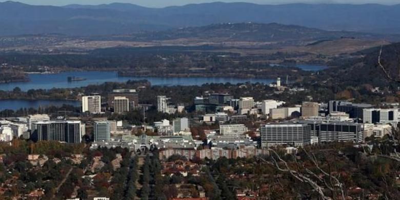 View of downtown Canberra, Australia.