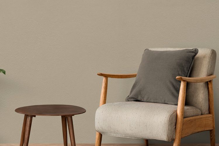 Ilustrasi furnitur kayu. 