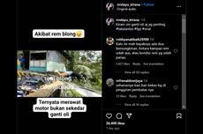 Video Viral, Pengendara Motor Terbang di Sitinjau Lauik karena Rem Blong