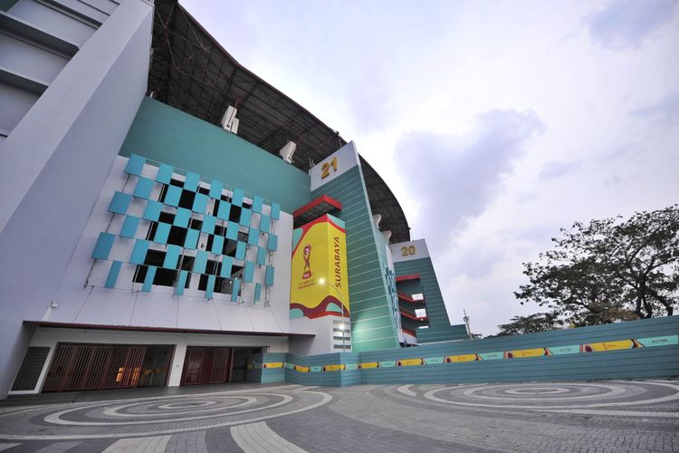 Tampilan venue jelang Piala Dunia U17 2023 Indonesia, Stadion Gelora Bung Tomo Surabaya.