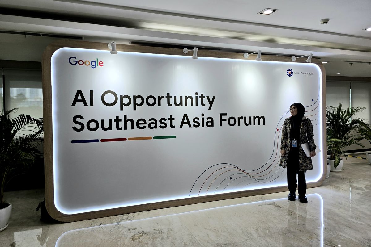 Google menyelenggarakan acara bertajuk AI Opportunity Southeast Asia Forum di Gedung Sekretariat ASEAN, Kebayoran Baru, Jakarta Selatan, Rabu (2/10/2024). 