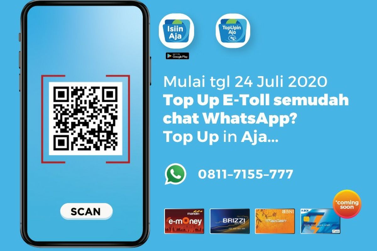 PT Bosowa Marga Nusantara (BMN) dan PT Jalan Tol Seksi Empat (JTSE) yang merupakan anak usaha dari PT Margautama Nusantara (MUN) meresmikan sistem pengisian ulang (top up) uang elektronik (unik) melalui Whatsapp mulai 24 Juli 2020.