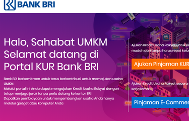 Tangkapan layar halaman depan situs KUR BRI https://kur.bri.co.id/.