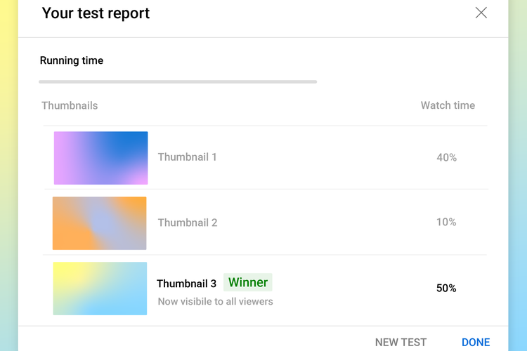 Fitur Thumbnail Test & Compare YouTube