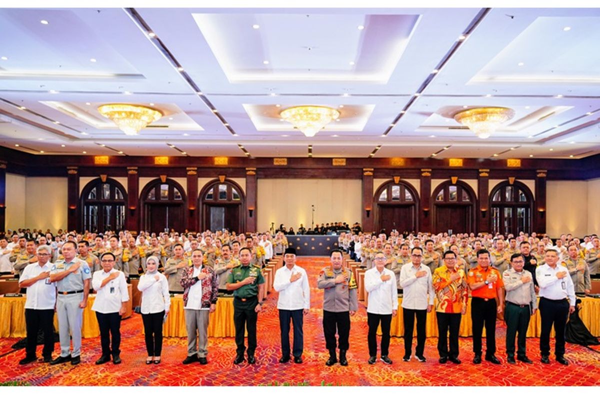 Direktur Utama Jasa Raharja Rivan A Purwantono menghadiri Rakor Lintas Sektoral Operasi Ketupat 2024 di Hotel Bidakara Jakarta, Senin (25/3/2024).