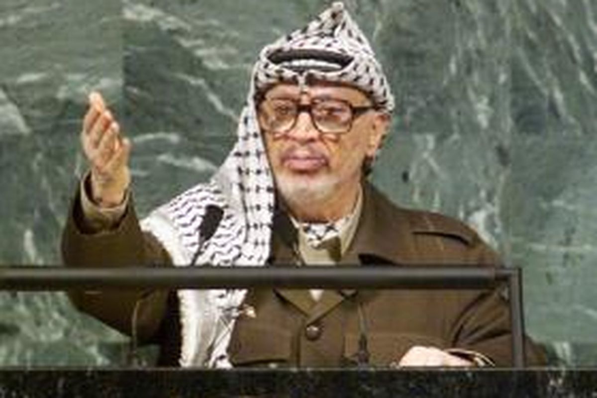 Mendiang pemimpin Palestina, Yasser Arafat.