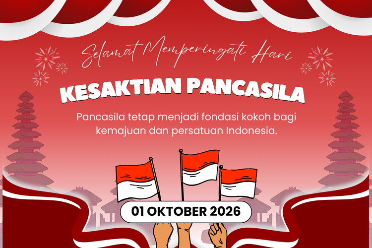 100 Ucapan Hari Kesaktian Pancasila 2026, Cocok untuk Status dan Caption
