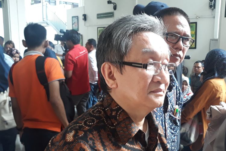 Pengacara Maqdir Ismail di Pengadilan Negeri Jakarta Selatan, Selasa (14/5/2019).