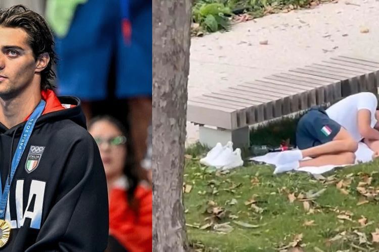 Keluhkan Kondisi Asrama Olimpiade Paris, Thomas Ceccon Peraih Medali Emas Renang Tidur di Taman