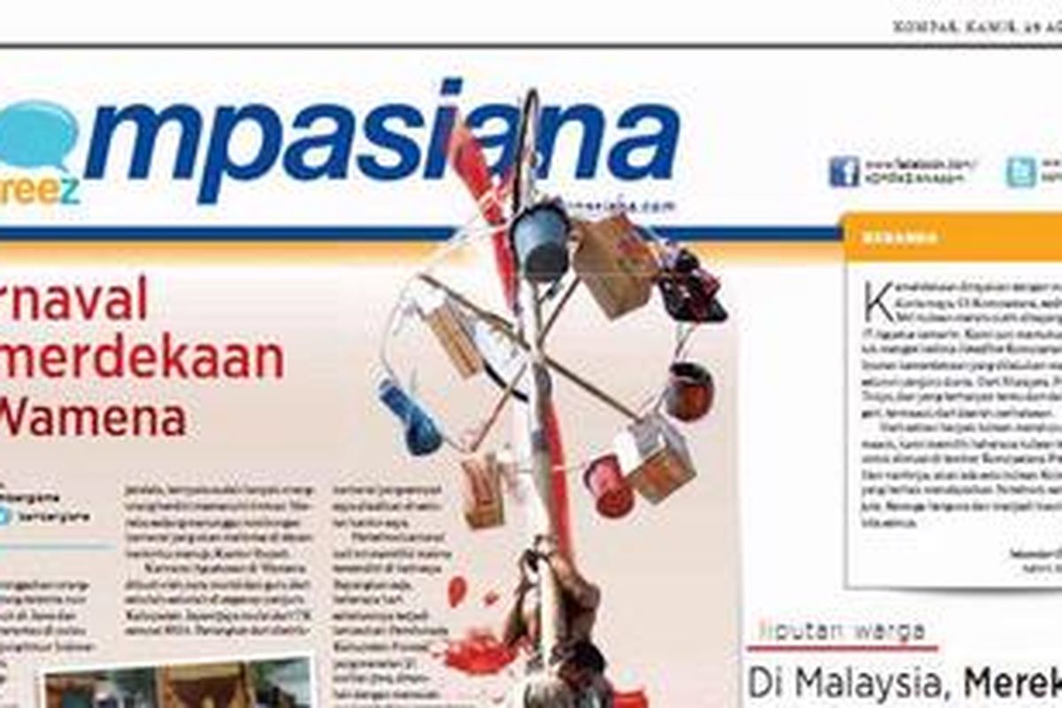 Kompasiana Freez edisi 25 Agustus 2011 dengan tema "Cerita Merah Putih".