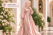 15 Model Gamis Simple tapi Mewah, Elegan, dan Modern