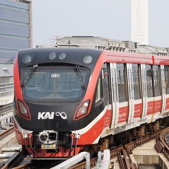 Ilustrasi LRT Jabodebek.