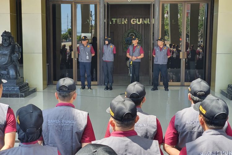 Apel saber pungli di kantor Pemkab Gunungkidul. Jumat (20/9/2024)