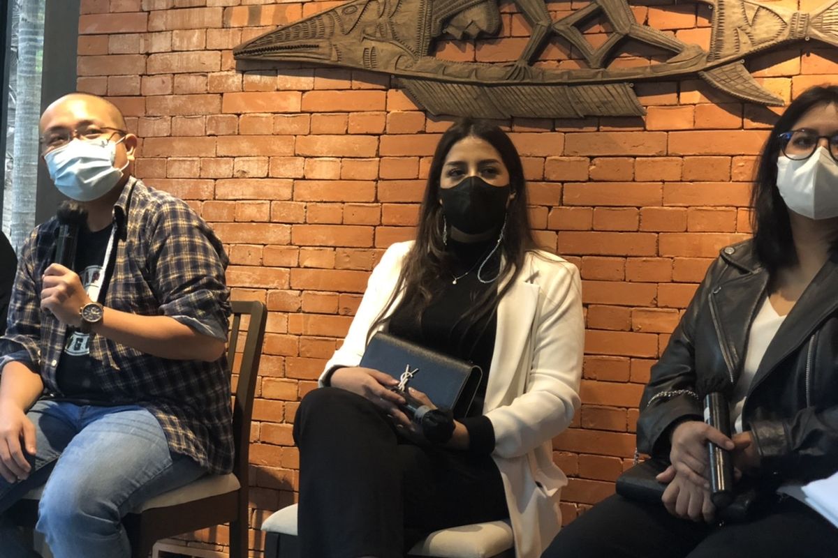 Nessie Judge dalam jumpa pers NOICE yang digelar di kawasan Senayan, Jakarta Pusat, Rabu (13/4/2022). 