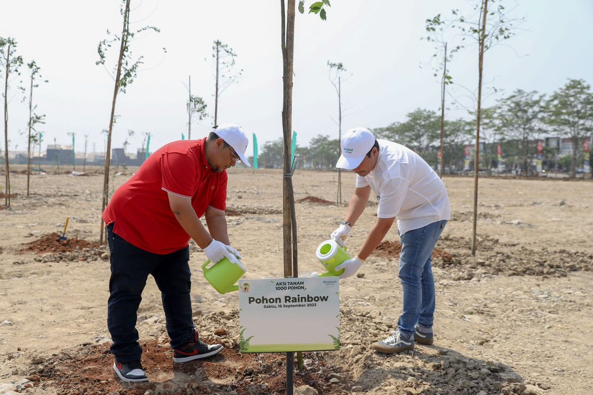 PT Metropolitan Land Tbk (Metland) mencanangkan penanaman 30.000 pohon hingga tahun 2024 sebagai bagian dari rangkaian kegiatan dalam menyambut HUT ke-30 tahun.