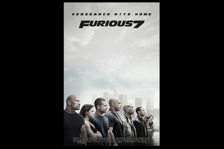 Vin Diesel, Paul Walker, Michelle Rodriquez, dan Tyrese Gibson kembali beradu akting dalam film aksi Furious 7 (2015).