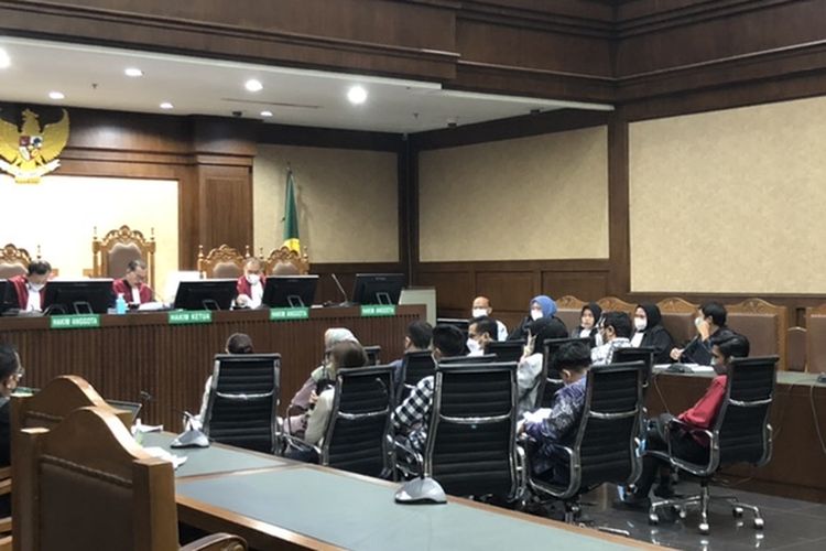 Sejumlah saksi dihadirkan dalam sidang dugaan korupsi di Direktorat Jenderal Pajak (DJP) dengan terdakwa Wawan Ridwan. Sidang digelar di Pengadilan Tindak Pidana Korupsi (Tipikor) Jakarta, Selasa (10/5/2022). 