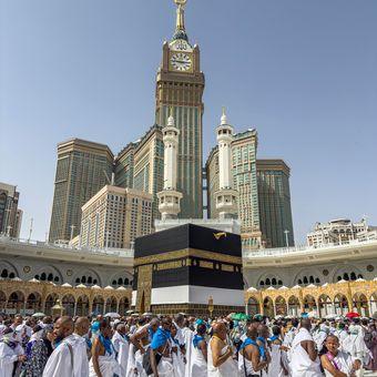 Ilustrasi haji. PPIH Arab Saudi menjelaskan tiga keringanan fikih bagi jamaah haji perempuan yang haid saat jadwal tawaf ifadah.