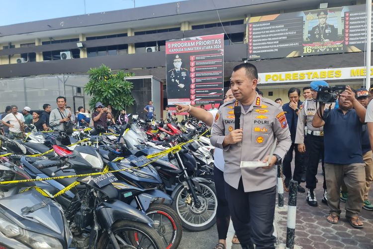 Polrestabes Medan Gerebek 8 Gudang Berisi 136 Kendaraan Diduga Curian, 2 Pelaku Diringkus