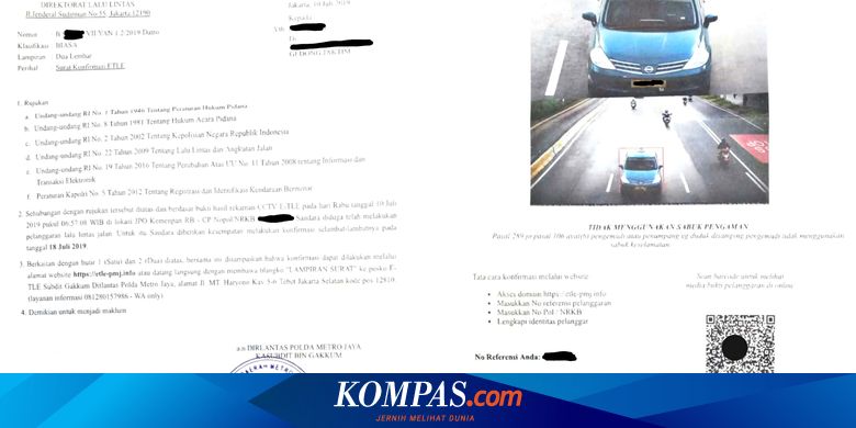 Ramai Surat Tilang Etle Berikut Tarif Resmi Denda