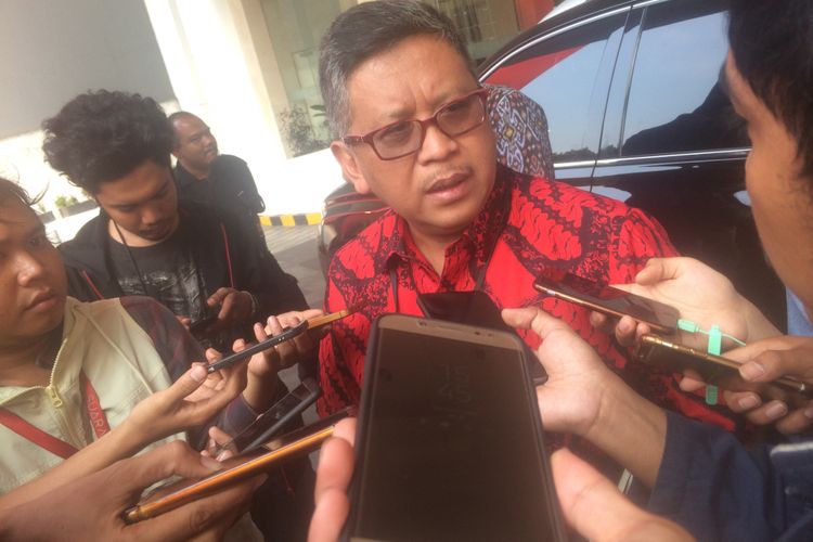 Sekretaris Jenderal PDI Perjuangan Hasto Kristiyanto saat ditemui di Kantor DPP PDIP, Menteng, Jakarta Pusat, Rabu (26/9/2018).