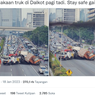 Viral, Foto Kecelakaan Truk di Jalan Tol Dalam Kota, Bagaimana Kondisi Saat Ini?