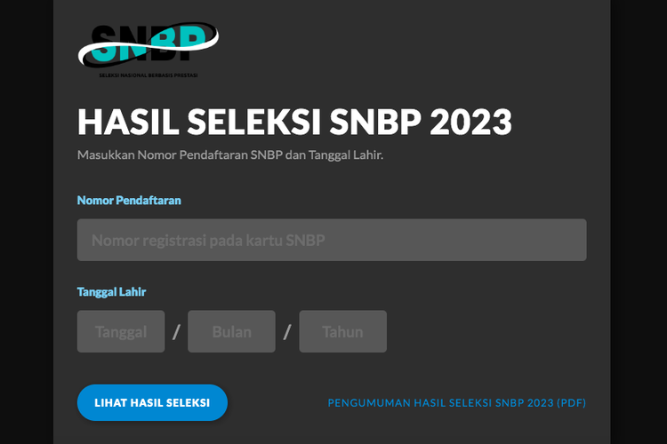 Link dan cara cek hasil SNBP tahun 2023.