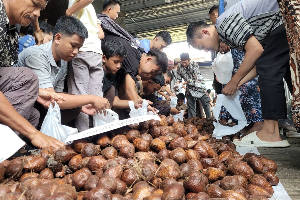 Harga Anjlok, Salak 4,5 Ton Dibagikan Gratis oleh Petani di Banjarnegara