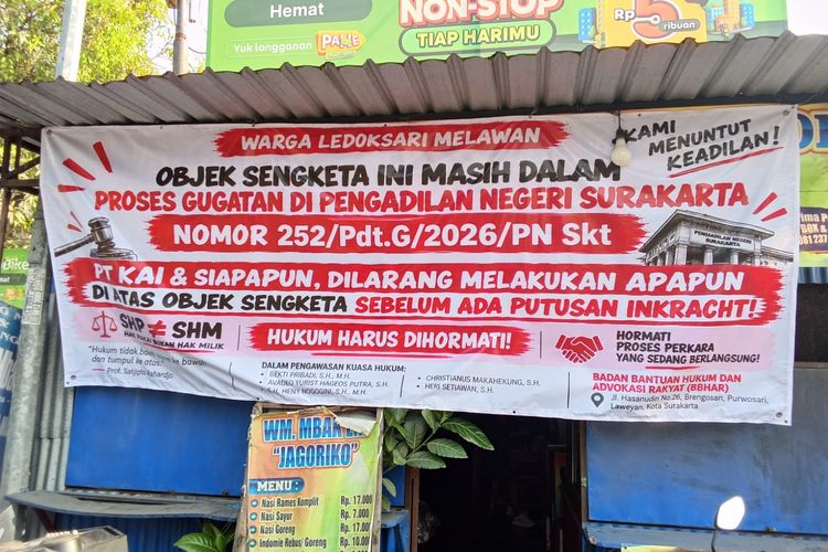Sengketa Tanah Memanas, PT KAI Akan Lakukan Penertiban Lahan Ledoksari Solo