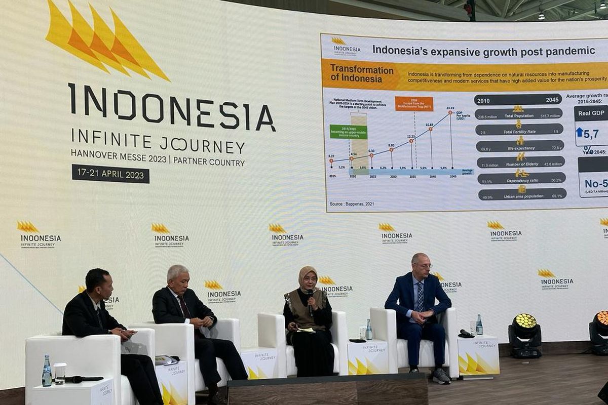 Direktur Jenderal (Dirjen) Pendidikan Vokasi Kiki Yuliati pada event Hannover Messe 2023.