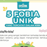 Siswa, Kenali 5 Fobia Unik yang Tercatat di KBBI