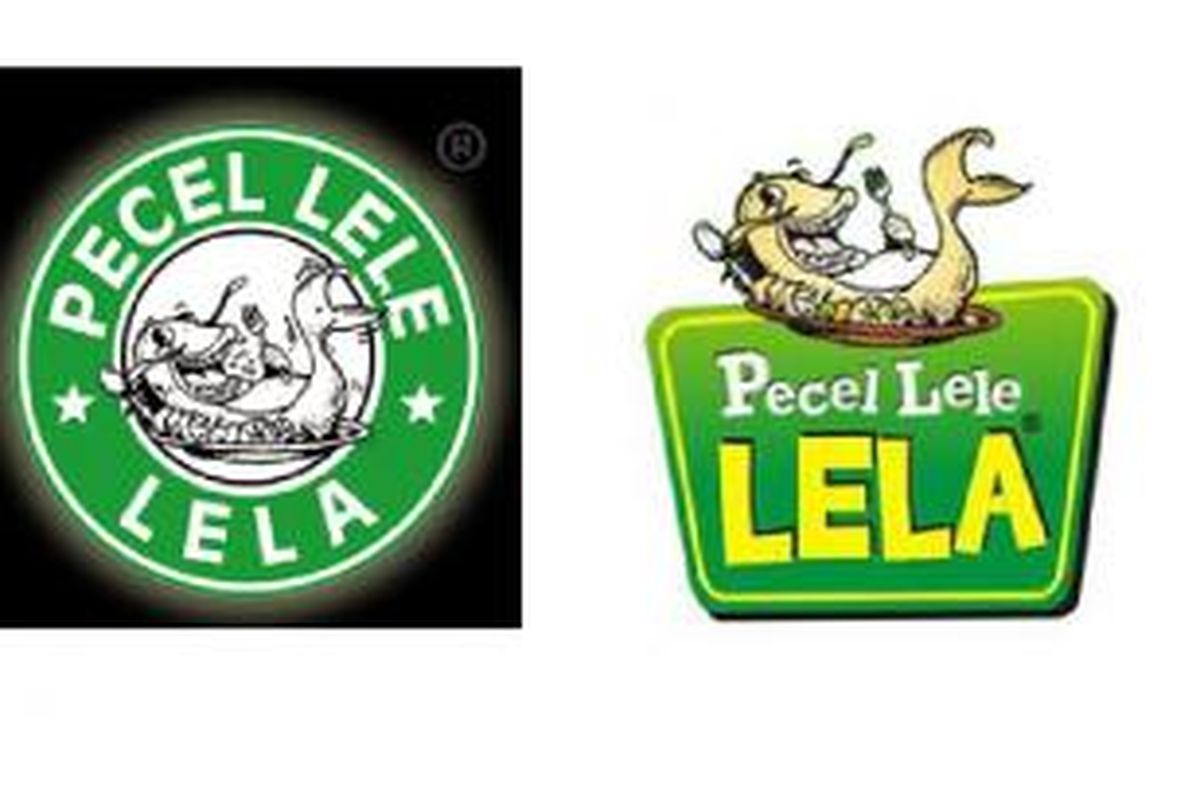 Logo pecel lele lela yang lama (Kiri) dan logo yang baru (kanan)