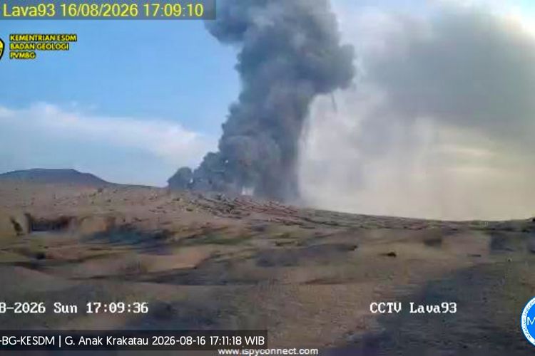 4 Kali Erupsi dalam Sehari, Aktivitas Gunung Anak Krakatau Meningkat hingga Malam
