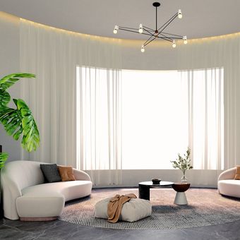 Ilustrasi furnitur melengkung, Ilustrasi sofa melengkung, ilustrasi ruang keluarga. 