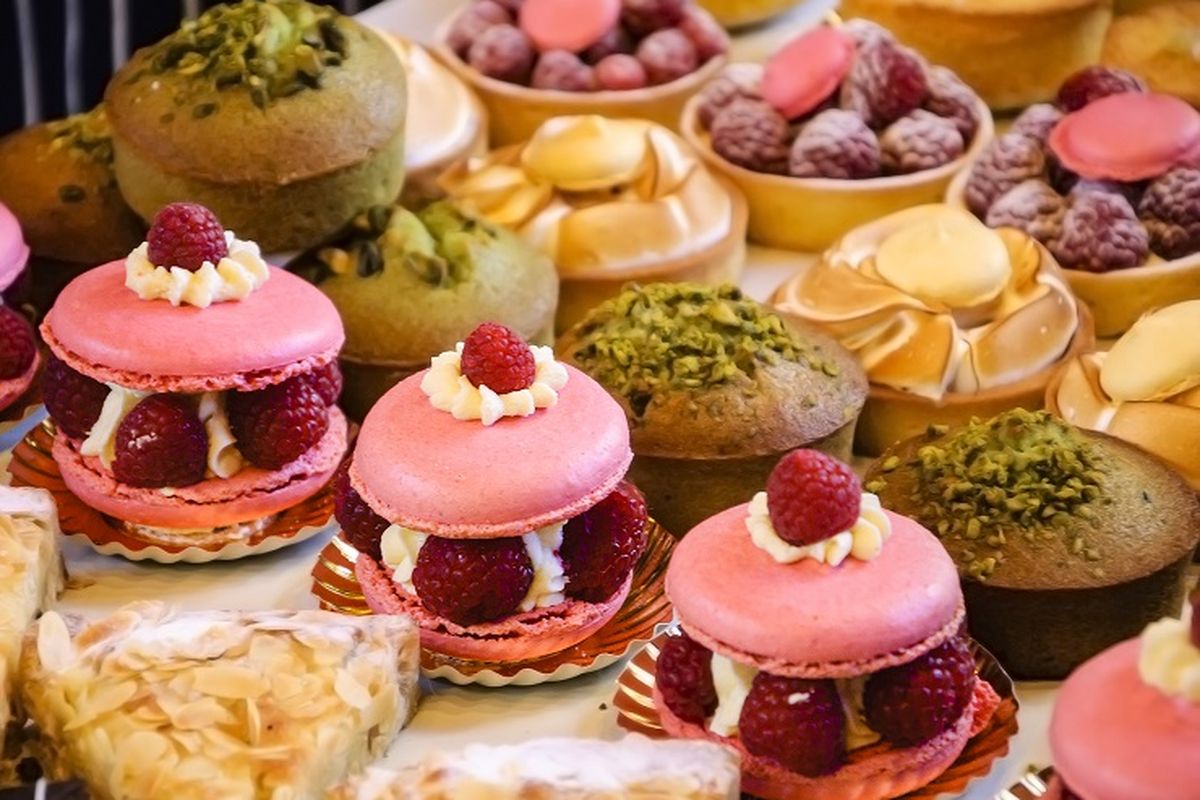 Ilustrasi French pastries.