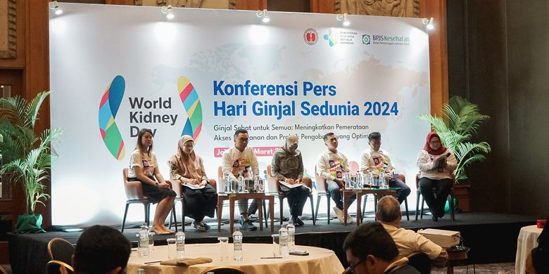 Konferensi pers Hari Ginjal Sedunia yang diadakan oleh Perhimpunan Nefrologi Indonesia di Jakarta (13/3/2024).