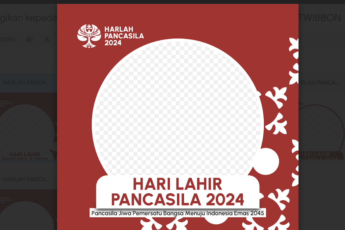 Link download twibbon resmi Hari Lahir Pancasila 2024 