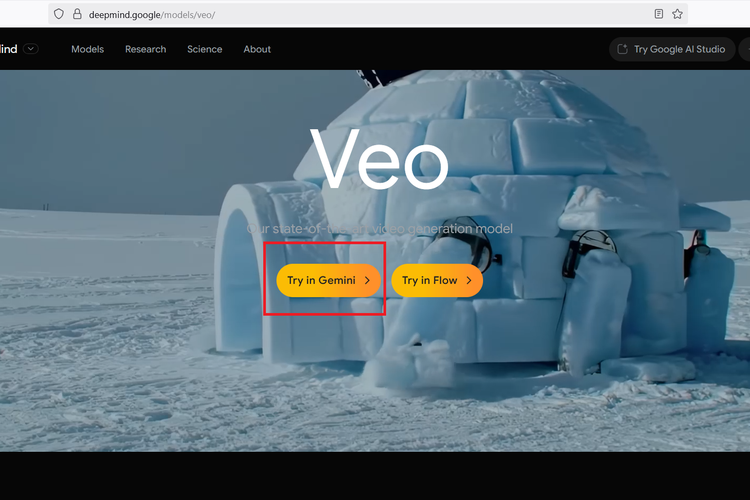 Ilustrasi cara membuat video Veo 3 dengan Gemini AI. Langkah 1 berlangganan Google AI Pro secara gratis.